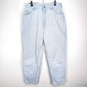 Vintage‎ Lee Jeans High Rise Relaxed Mom Tapered 90s Light Blue USA Women 14 Pet